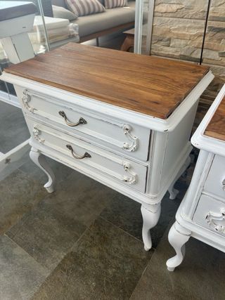 Mesitas de noche madera noble restauradas tu gusto