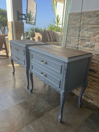 Mesitas de noche madera noble restauradas tu gusto