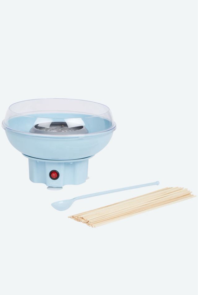 Máquina algodón de azúcar rosa y azul