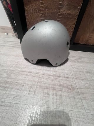 Patinete OXELO MID9 plegable con casco gris 