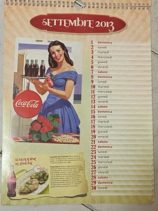 Calendario CocaCola 2013 Vintage