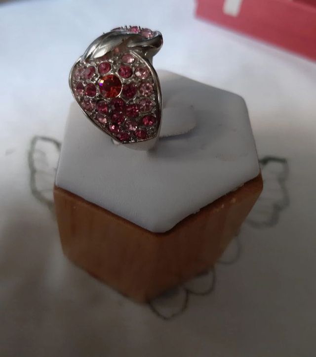Anillo mujer Plateado rosa