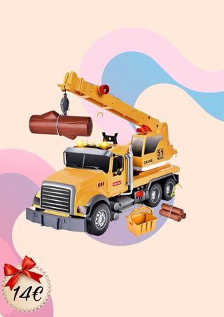 Camión grúa construcción niños