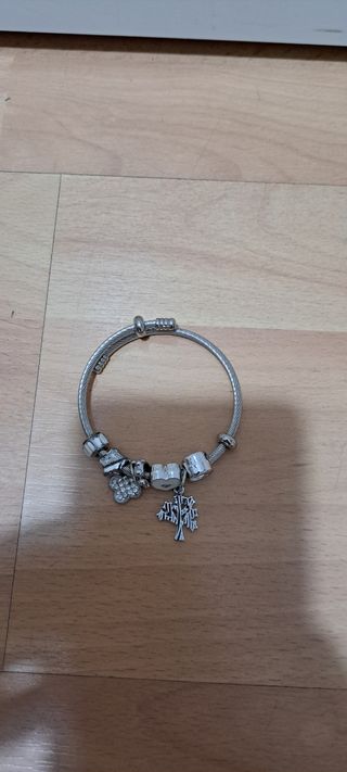 Pulsera Pandora plata con charms 