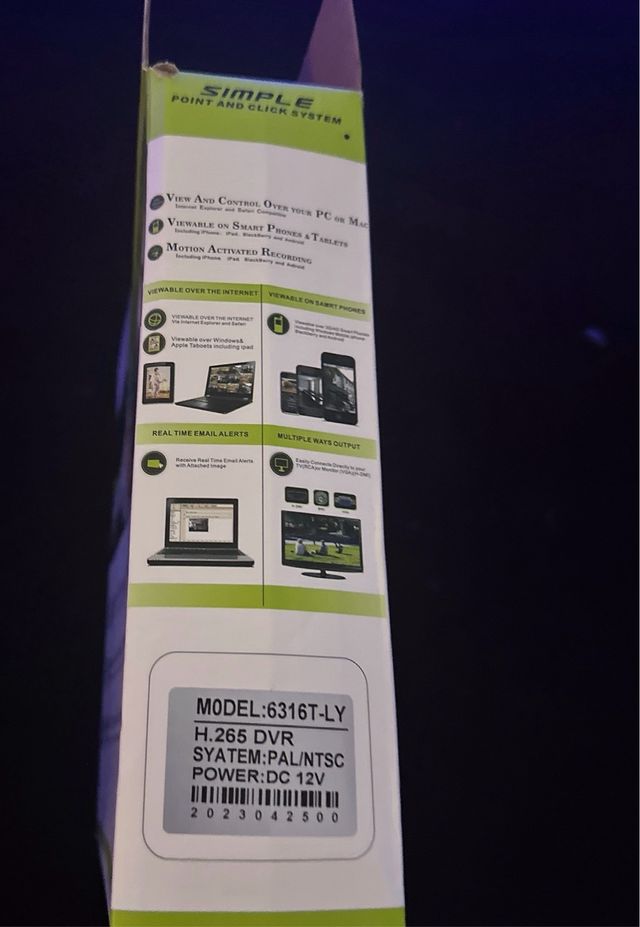 Grabador DVR 6316TLY H.265 12V