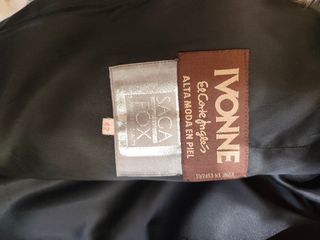 Abrigo piel IVONNE beige-negro L