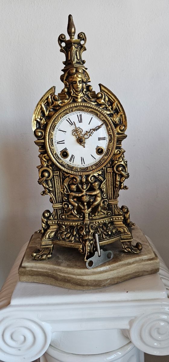 Reloj sobremesa barroco antiguo