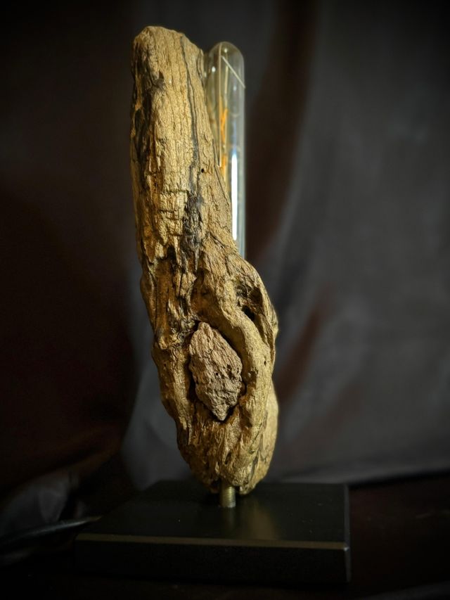 Lampada in legno di mare