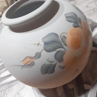 Vaso terracotta dipinto a mano