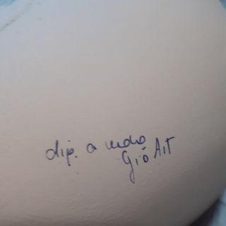 Vaso terracotta dipinto a mano