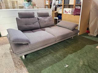 Sofá 3 plazas gris - cama