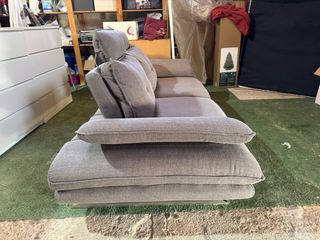 Sofá 3 plazas gris - cama