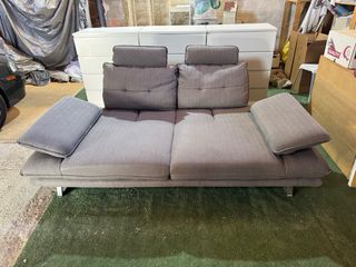 Sofá 3 plazas gris - cama