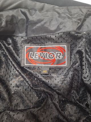 Chaqueta moto Levior rojo-gris, forro desmontable,