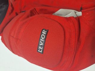 Chaqueta moto Levior rojo-gris, forro desmontable,