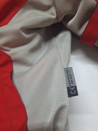 Chaqueta moto Levior rojo-gris, forro desmontable,