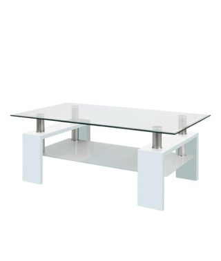 Mesa centro cristal blanco - Moderna