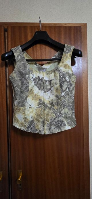Top Alberto Makali serpiente beige
