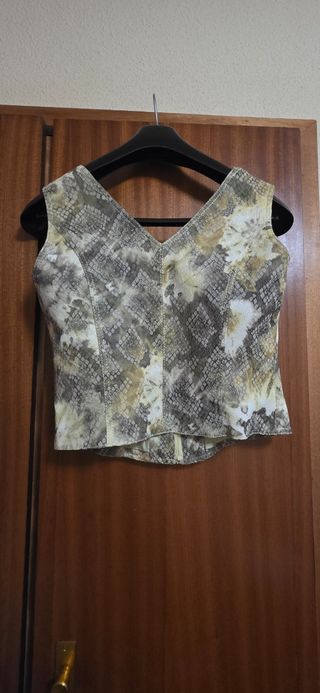 Top Alberto Makali serpiente beige