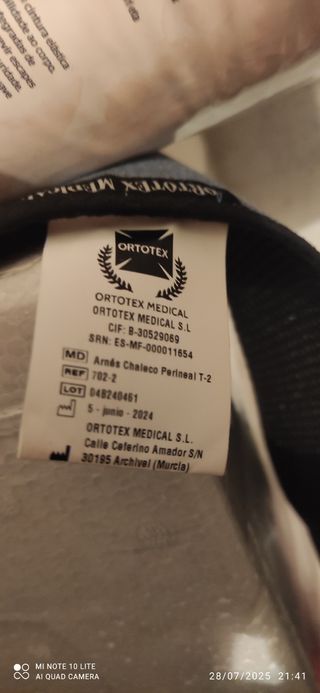 Arnes para silla de ruedas ortorex T 2.