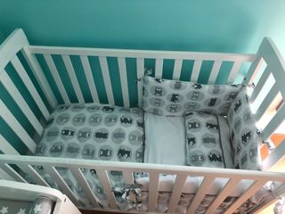 Cuna 120x60 + colchon + conjunto sabanas 
