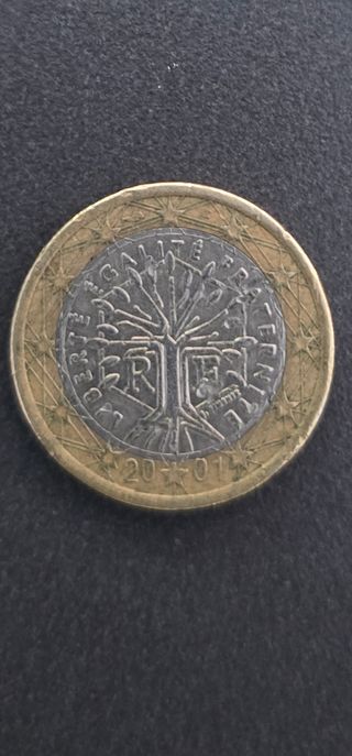 Moneda de Francia de 1 Euro del 2001