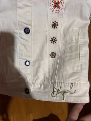 Chaqueta vaquera Desigual blanca - Talla XS