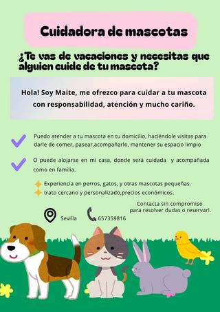 Cuidadora de mascotas