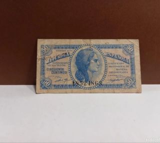 BILLETE 50 CENTIMOS REPUBLICA ESPAÑOLA 1937