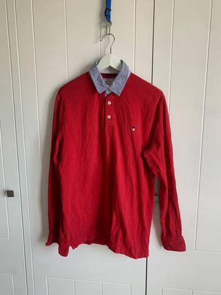 Polo manga larga rojo