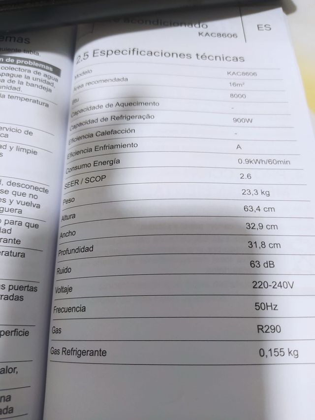 Aire acondicionado portátil Kunft