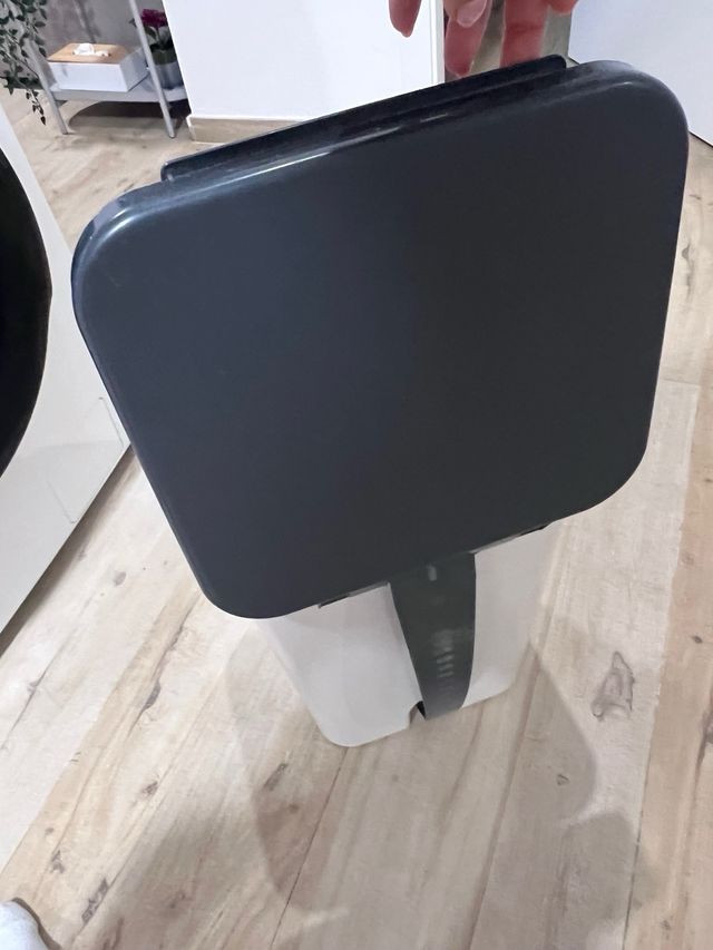 Cubo basura pedal 30L gris claro/gris oscuro