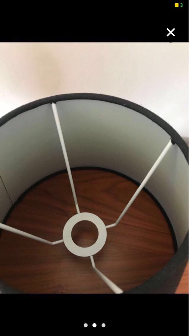 Pantalla lámpara sobremesa negra