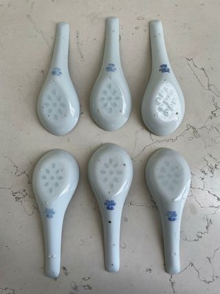 6 Cucchiaini Porcellana - Blu&Bianco
