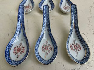 6 Cucchiaini Porcellana - Blu&Bianco