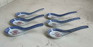 6 Cucchiaini Porcellana - Blu&Bianco