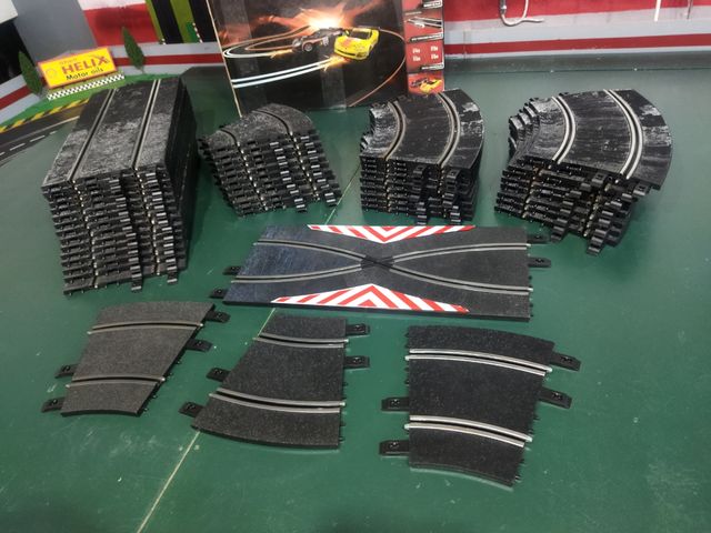 Pistas Scalextric curvas & cambio