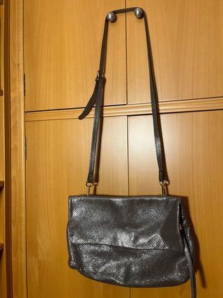 Bolso bandolera plata - elegante