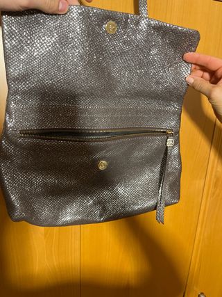 Bolso bandolera plata - elegante