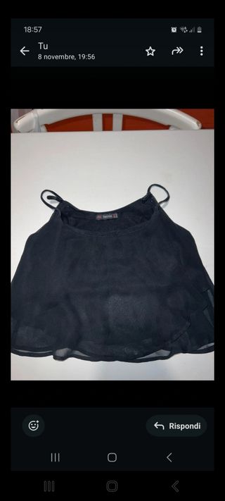 Top nero Bershka