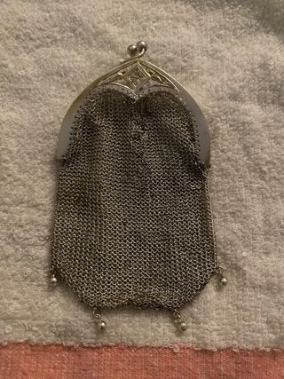 Bolso malla plata vintage