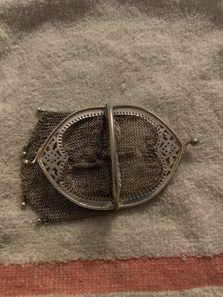 Bolso malla plata vintage