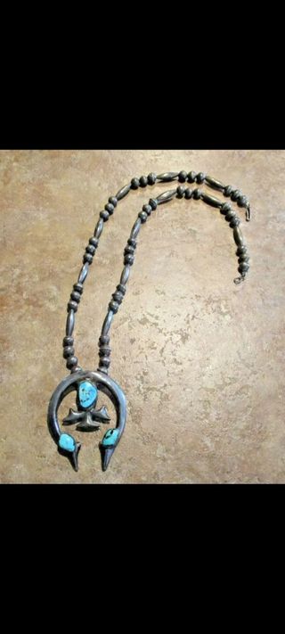 OFERTA! Colgante gigante Navajo Plata Turquesa
