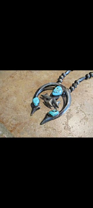 OFERTA! Colgante gigante Navajo Plata Turquesa