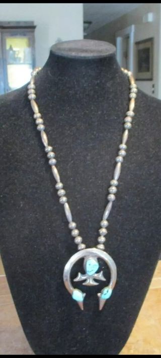 OFERTA! Colgante gigante Navajo Plata Turquesa