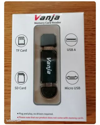 Lector Tarjetas Vanja - SD, TF, Micro USB