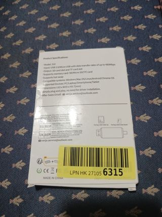 Lector Tarjetas Vanja - SD, TF, Micro USB