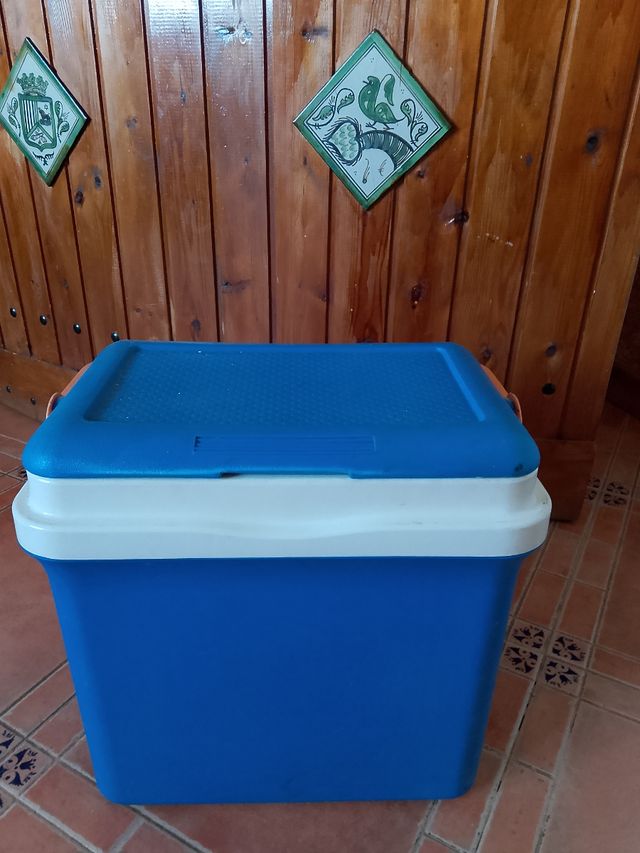 Nevera portátil azul grande