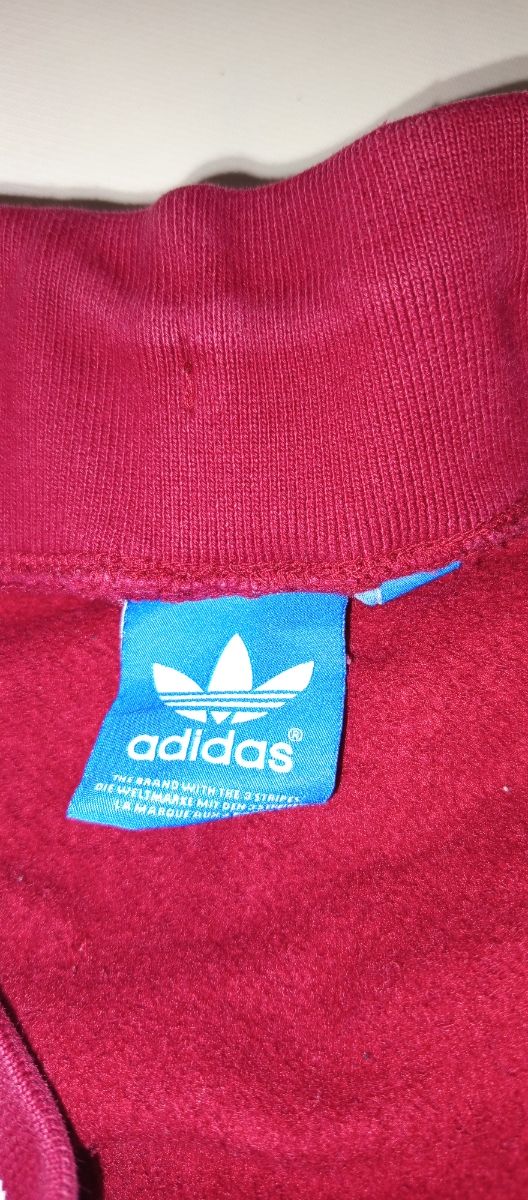 Adidas - Pantalones joggers cortos burdeos, M