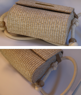 Bolso de rafia beige estilo chic ideal para verano